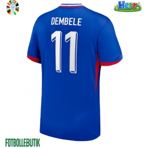 Frankrike Ousmane Dembele #11 Hemmatröja EM 2024 Kortärmad